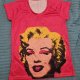 Różowa Bluzka Marilyn Monroe Pop art Coquette | Avant Garde blouse