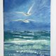 Mewy nad morzem Original Akwarela A4