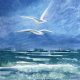 Mewy nad morzem Original Akwarela A4