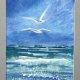 Mewy nad morzem Original Akwarela A4