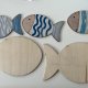 Ryby rybki drewniane morze coastal dekoracja ścienna ryby 5 sztuk Nowe