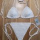 Bikini szydełkowe kremowe M