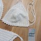Bikini szydełkowe kremowe L