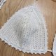 Bikini szydełkowe kremowe L