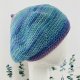 Wiosenny beret damski z antenką ręcznie robiony bawełna one size