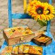 Podkładki pod kubki, dekoracja ze słonecznikami, sielskie, prezent