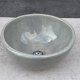 Ręcznie robiona umywalka ceramiczna nablatowa – szara, nakrapiana, minimalistyczna