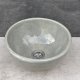Ręcznie robiona umywalka ceramiczna nablatowa – szara, nakrapiana, minimalistyczna