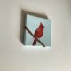 obraz ptaszek ręcznie malowany