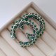 Kolczyki Koła z Kryształów Preciosa i Koralików - AURA Emerald