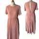 Plisowana sukienka midi maxi pudrowy róż elegancka wesele