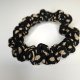 Scrunchie Gumka do Włosów Bężowe Kropki