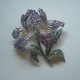 PIĘKNA BROSZKA ZAWIESZKA KWIAT IRYS