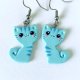 Kolczyki Niebieskie Kotki