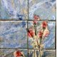 Zestaw kafli ceramicznych "Kwiaty"