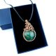 Wisiorek z zielonym agatem wire wrapping