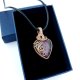 Zoisyt z rubinem wisiorek wire wrapping
