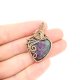 Zoisyt z rubinem wisiorek wire wrapping