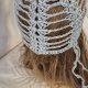 Srebrna czapka ażurowa HANDMADE