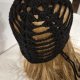 Czarna czapka ażurowa HANDMADE