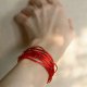 Bransoletka minimalistyczna czerwona