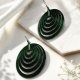 Kolczyki AURA – zielone kolczyki koła ażurowe ✨ lekkie statement glamour