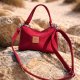 Mini torebka z Czerwonego nubuku