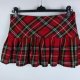 Hell Bunny krótka spódnica w kratkę z zakładkami klamerki / XL