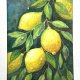 Gałązka cytryny Original Akwarela A4