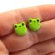 Zielone kolczyki Żabki