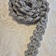 Szydełkowy Pasek Boho – Strukturalny Splot, Szary