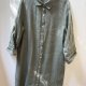 Len długa koszula - sukienka w kolorze khaki Veritas made in Italy rozmiar M