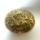 Stare owalne Puzderko Mosiężne motyw Roślinny mosiądz Ręczna Robota bombonierka rustykalny Vintage