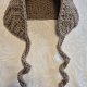 Ręcznie robiony kapturek typu bonnet | Beżowy| Crochet