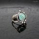 Pierścionek srebrny z turkusem tybetańskim mały