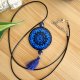 Naszyjnik mandala, trzecie oko z lapis lazuli - Intuicja, wewnętrzna mądrość i wgląd w siebie