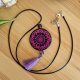 Naszyjnik mandala, czakra korony z ametystem -  Świadomość, duchowość i połączenie z wyższą energią