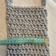 Szydełkowa torebka na telefon / Crossbody – Eco Cotton – Jasnoszary