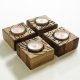Podstawy pod tealighty (4 cz) | lite drewno | lustro | forma modułowa