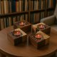 Zestaw podstaw pod tealighty (4 cz.) | lite drewno | lustro