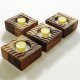 Zestaw podstaw pod tealighty (4 cz.) | lite drewno | lustro