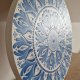 Ręcznie malowana mandala | Ukojenie, spokój i klarowność | 30 cm | Biały, niebieski | Dekoracja ścienna