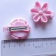 Komplet różowych spinek