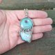 Larimar na surowo - wisiorek