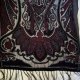 Silk  i viskoza jedwab i welur graficzny elegancki szal