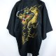 Satynowy szlafrok kimono wyszywany smok / M