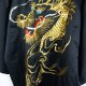 Satynowy szlafrok kimono wyszywany smok / M