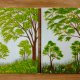4-częściowy ZESTAW OBRAZÓW MALOWANYCH NA PŁÓTNIE -"SPEKTAKL PRZEMIJANIA" 120/150x40cm (darmowa dostawa)