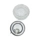 Plafon szklany typ Bark glass Hillebrand Leuchten, Niemcy, lata 70.
