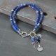 Dwurzędowa bransoletka z lapis lazuli